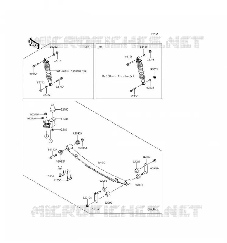 SUSPENSION ARRI&Egrave;RE Kawasaki SSV 620 2016 MULE 4010 TRANS 4X4  KAF620VGF