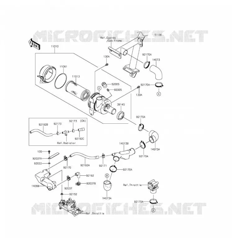 FILTRE A AIR Kawasaki SSV 620 2017 MULE 4010 TRANS 4X4  KAF620VHF