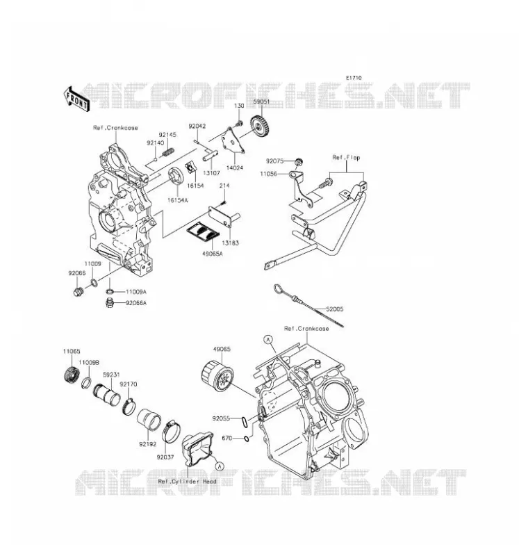 POMPE A HUILE/FILTRE &Agrave; HUILE Kawasaki SSV 620 2017 MULE 4010 TRANS 4X4  KAF620VHF