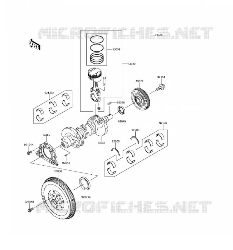 VILEBREQUIN/PISTON Kawasaki SSV 820 2017 MULE PRO-FXT  KAF820CHF