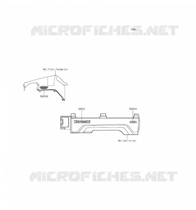STICKER Kawasaki SSV 820 2016 MULE PRO-FX  KAF820EGF