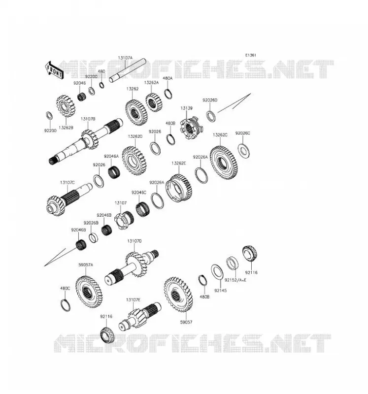 TRANSMISSION Kawasaki SSV 820 2016 MULE PRO-FX  KAF820FGF