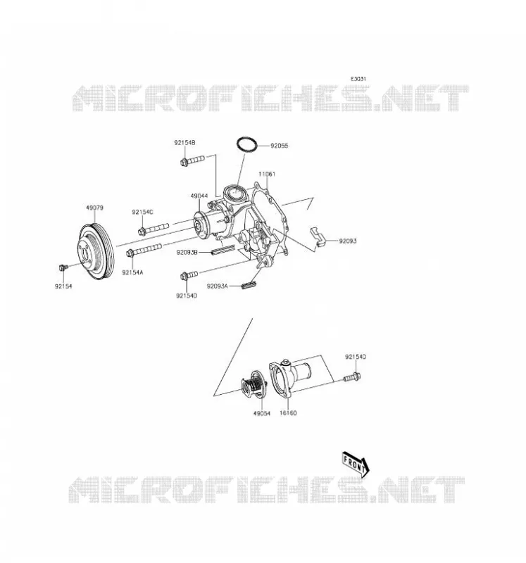 POMPE &Agrave; EAU Kawasaki SSV 820 2016 MULE PRO-FX  KAF820GGF