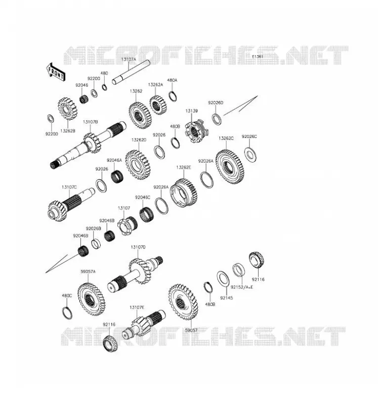TRANSMISSION Kawasaki SSV 820 2016 MULE PRO-FX  KAF820GGF