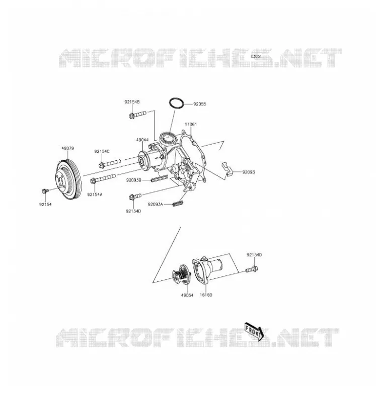 POMPE &Agrave; EAU Kawasaki SSV 820 2016 MULE PRO-FX  KAF820HGF