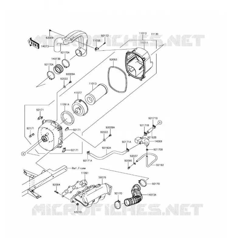 FILTRE A AIR Kawasaki SSV 820 2017 MULE PRO-FX  KAF820HHF