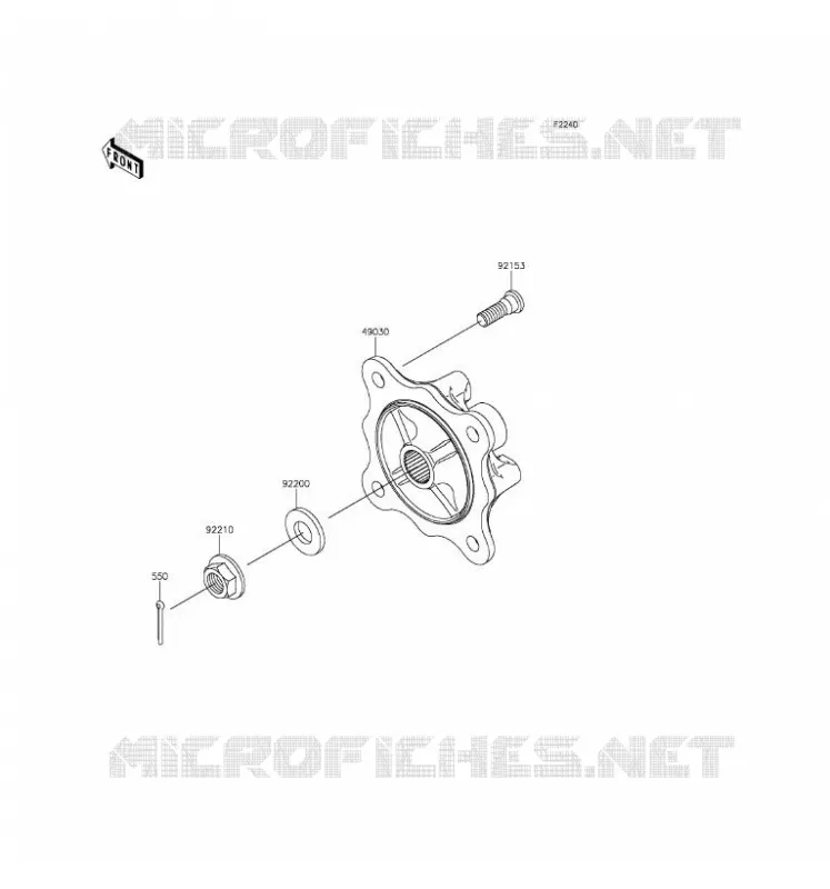 MOYEU ARRIERE/FREIN Kawasaki SSV 820 2016 MULE PRO-FXT  KAF820JGF