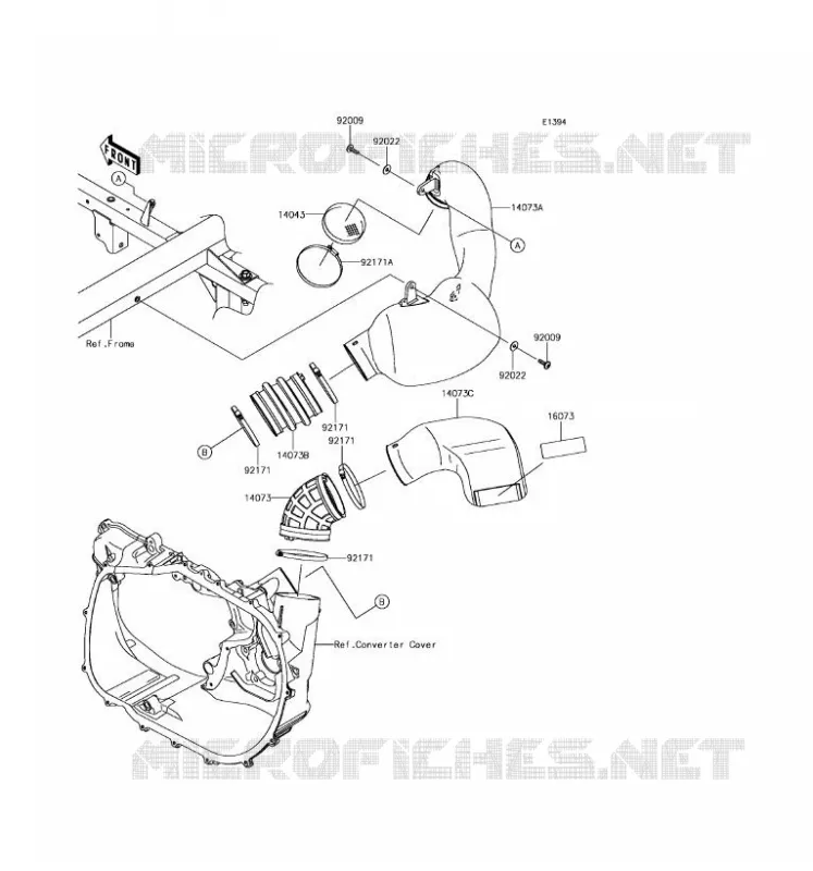 FILTRE A AIR - CONVERTISSEUR Kawasaki SSV 820 2017 MULE PRO-FXT  KAF820JHF