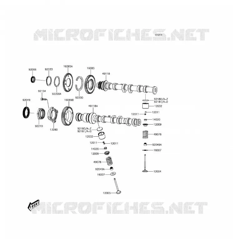 SOUPAPE/ARBRE A CAME Kawasaki SSV 820 2017 MULE PRO-FXT  KAF820JHF