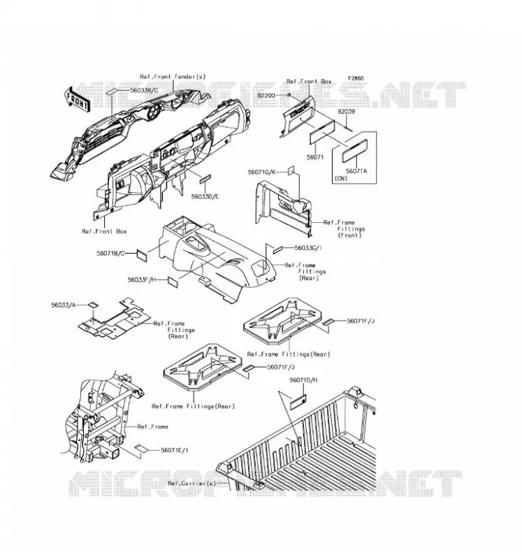LABEL Kawasaki SSV 800 2016 TERYX  KRF800FGF