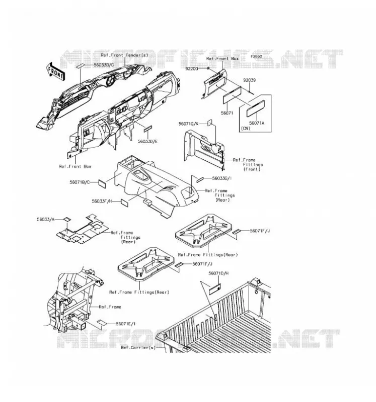 LABEL Kawasaki SSV 800 2017 TERYX  KRF800FHF