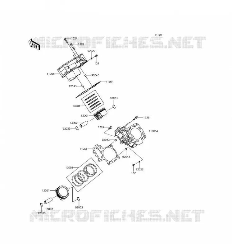 CYLINDRE/PISTON Kawasaki SSV 800 2016 TERYX LE  KRF800GGF