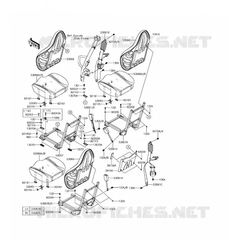 SELLE Kawasaki SSV 800 2016 TERYX 4  KRT800FGF