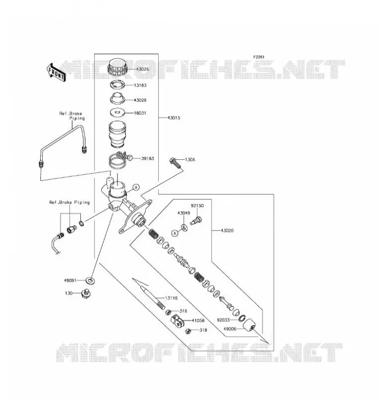 MAiTRE CYLINDRE Kawasaki SSV 800 2016 TERYX 4 LE  KRT800GGF