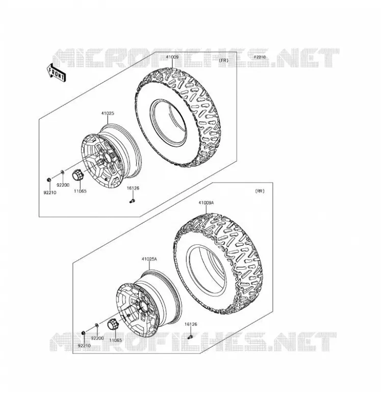 ROUE/PNEUS Kawasaki SSV 800 2016 TERYX 4 LE  KRT800GGF
