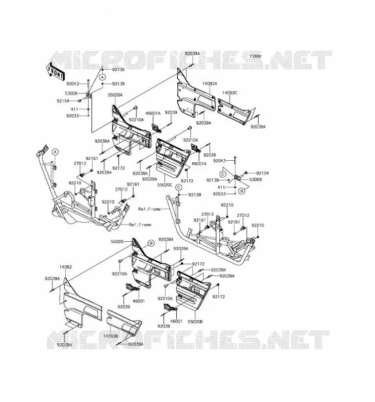 PORTE Kawasaki SSV 800 2017 TERYX 4 LE  KRT800GHF