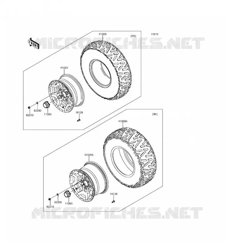 ROUE/PNEUS Kawasaki SSV 800 2017 TERYX 4 LE  KRT800GHF
