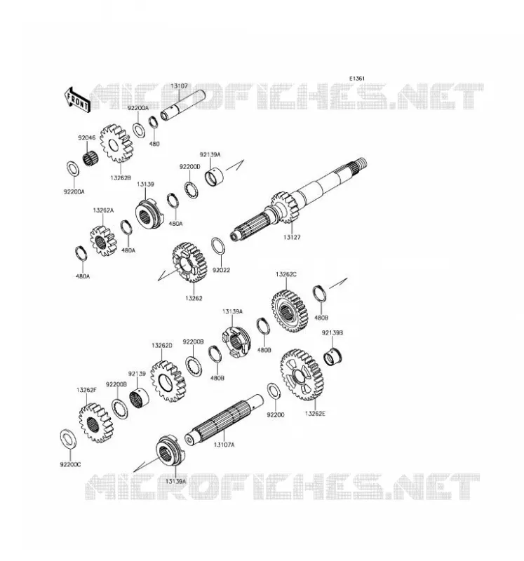TRANSMISSION Kawasaki SSV 800 2017 TERYX 4 LE  KRT800GHF