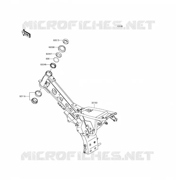 CH&Acirc;SSIS Kawasaki TOUT-TERRAIN 110 2017 KLX110  KLX110CHF