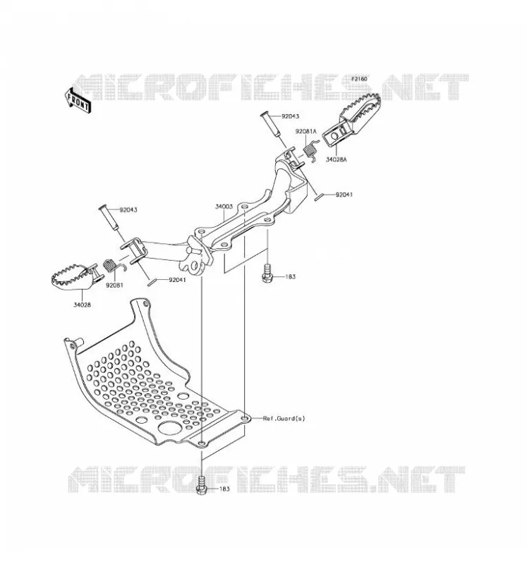 REPOSE PIED Kawasaki TOUT-TERRAIN 110 2017 KLX110  KLX110CHF