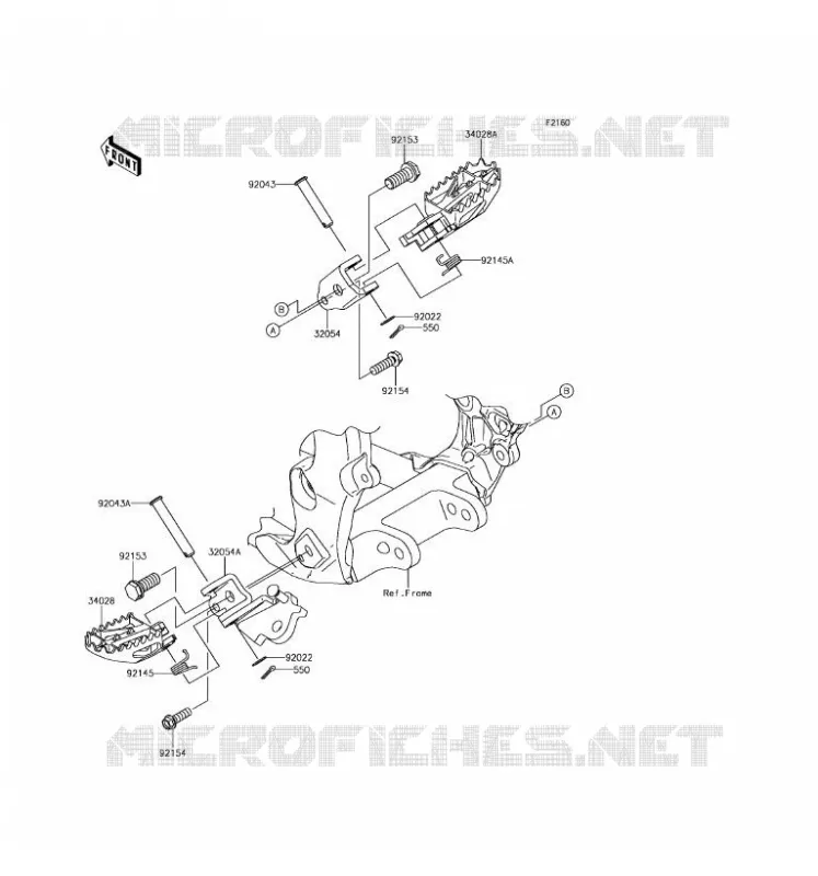 REPOSE PIED Kawasaki TOUT-TERRAIN 450 2016 KLX450R  KLX450AGF
