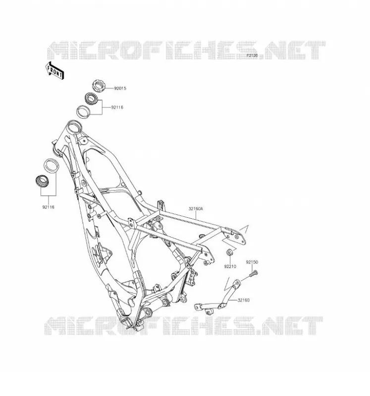 CH&Acirc;SSIS Kawasaki TOUT-TERRAIN 100 2016 KX100  KX100FGF