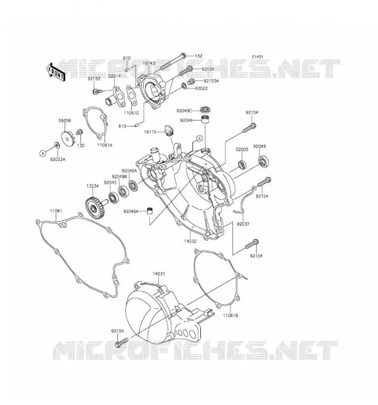 COUVERCLES MOTEUR Kawasaki TOUT-TERRAIN 65 2017 KX65  KX65AHF