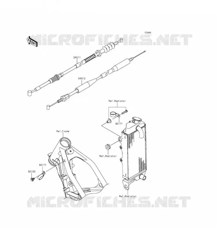 CABLES Kawasaki TOUT-TERRAIN 85 2017 KX85  KX85CHF