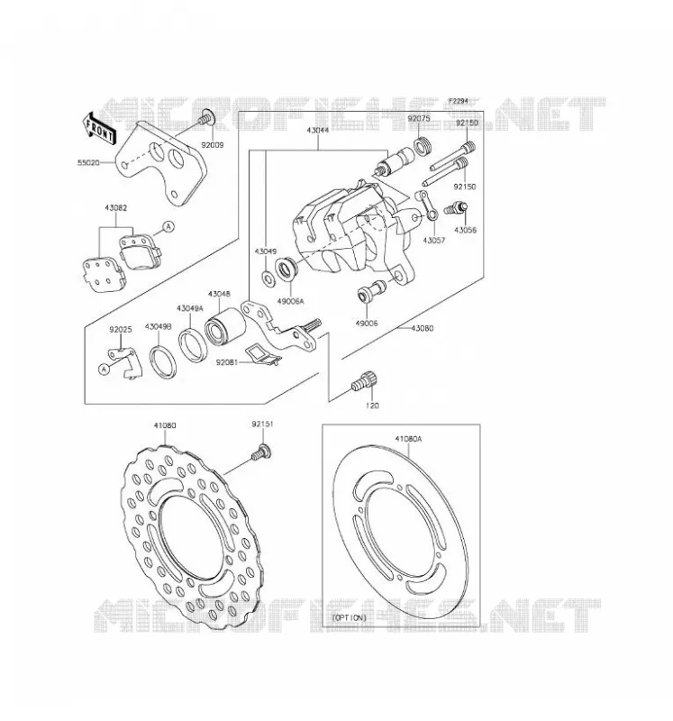 FREIN ARRIERE Kawasaki TOUT-TERRAIN 85 2017 KX85  KX85CHF