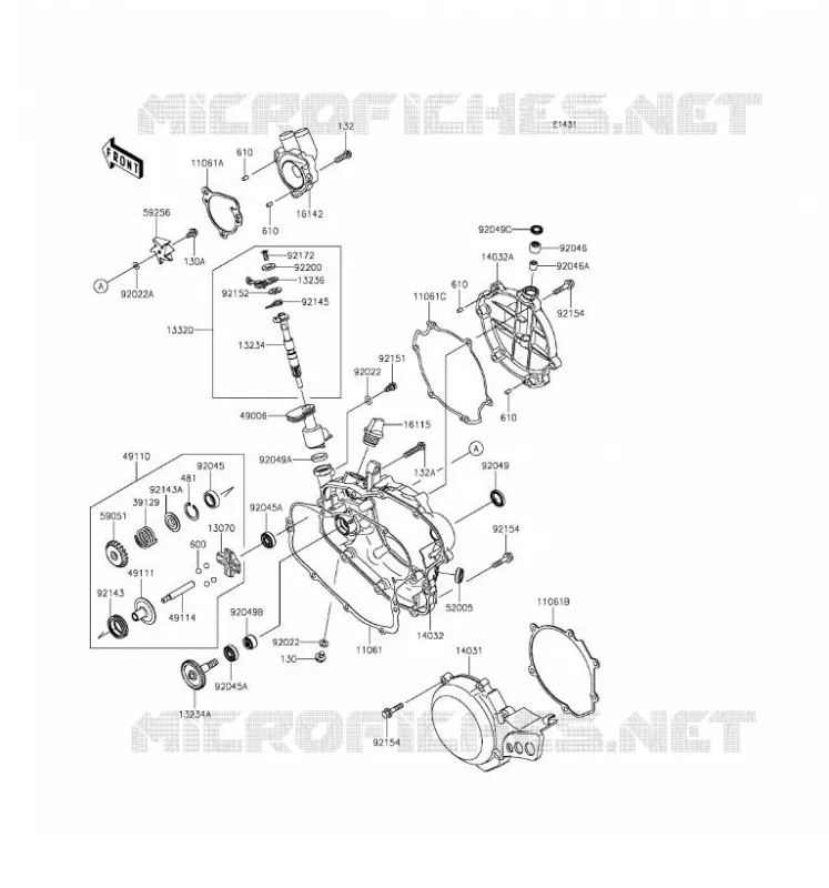 COUVERCLES MOTEUR Kawasaki TOUT-TERRAIN 85 2017 KX85 II  KX85DHF