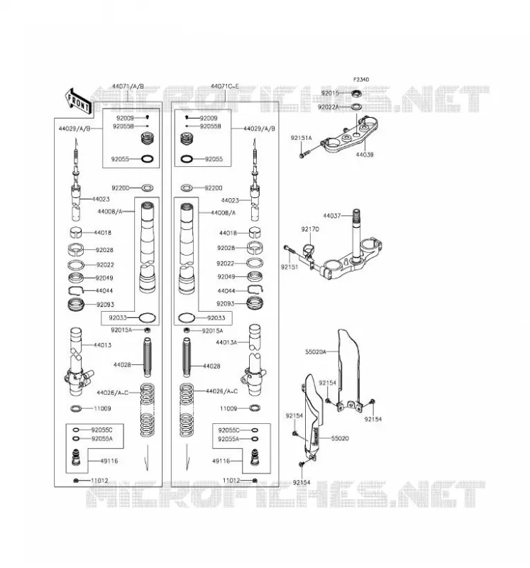 FOURCHE Kawasaki TOUT-TERRAIN 85 2017 KX85 II  KX85DHF