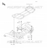 GARDE BOUE ARRI&Egrave;RE pour Kawasaki BRUTE FORCE 750 4X4I EPS 2018