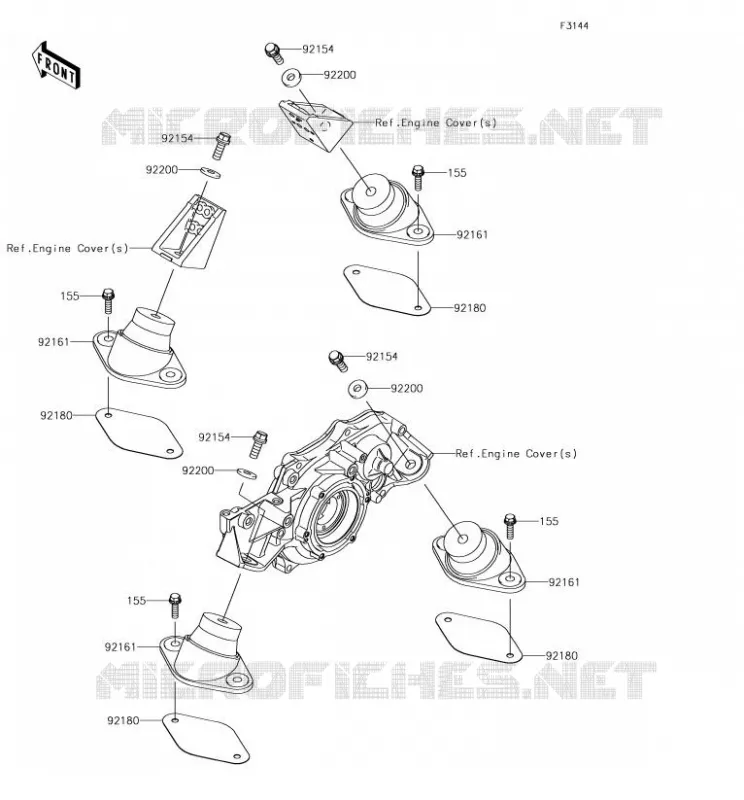SUPPORT MOTEUR Kawasaki JET SKI 1500 2018 JET SKI SX-R  JS1500AJF