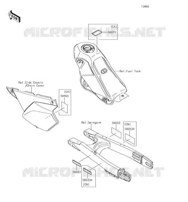 LABEL Kawasaki MOTOS 250 2018 KLX250  KLX250SJF