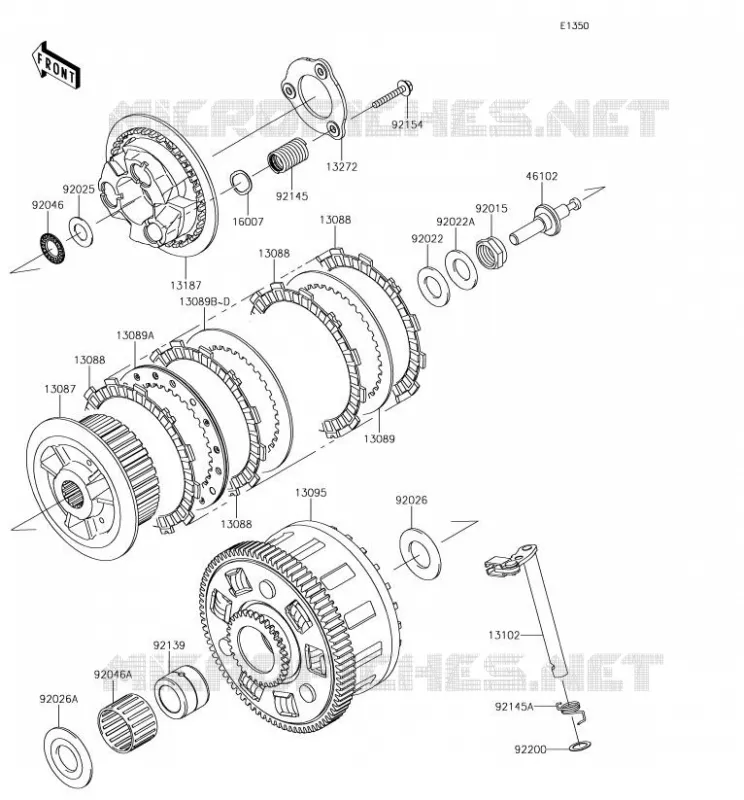 EMBRAYAGE Kawasaki MOTOS 1000 2018 VERSYS 1000  KLZ1000BJF
