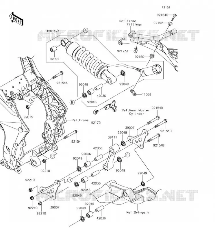 SUSPENSION/AMORTISSEUR Kawasaki MOTOS 1000 2018 VERSYS 1000  KLZ1000BJF