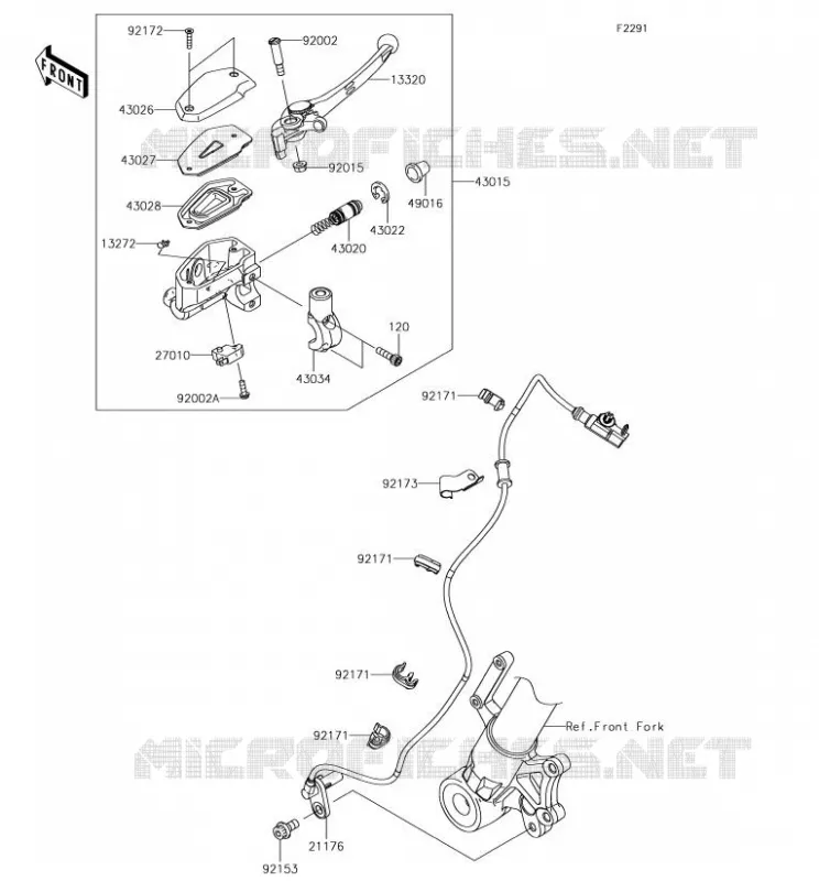 MAITRE CYLINDRE AV Kawasaki MOTOS 1000 2018 VERSYS 1000  KLZ1000BJF