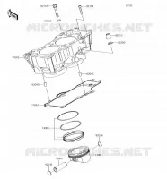 CYLINDRE/PISTON pour Kawasaki VULCAN S 2018