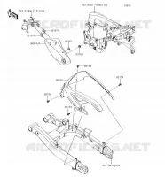 CACHE LAT&Eacute;RAL/GARDE CHAINE pour Kawasaki VULCAN S 2018
