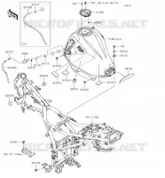 RESERVOIR CARBURANT pour Kawasaki VERSYS-X 300 2018