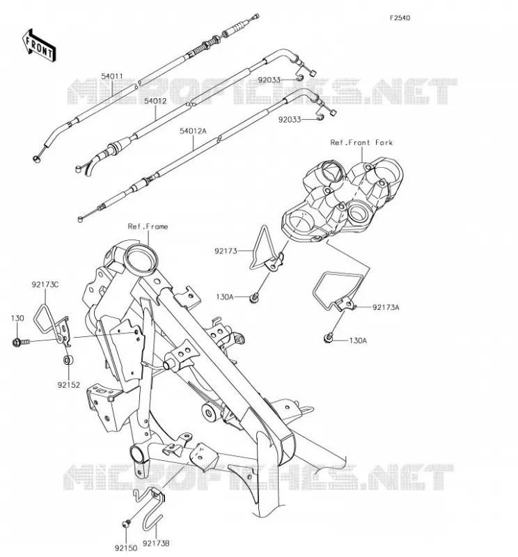 CABLES Kawasaki MOTOS 300 2018 VERSYS-X 300  KLE300CJF