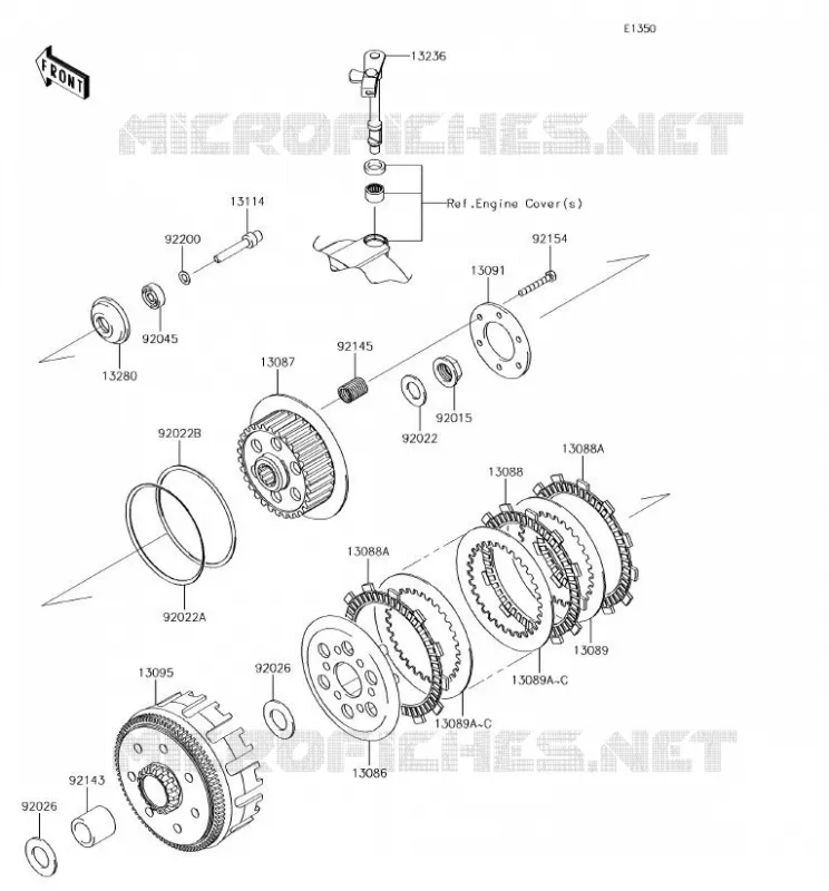 EMBRAYAGE Kawasaki MOTOS 250 2017 Z250SL  BR250FHF