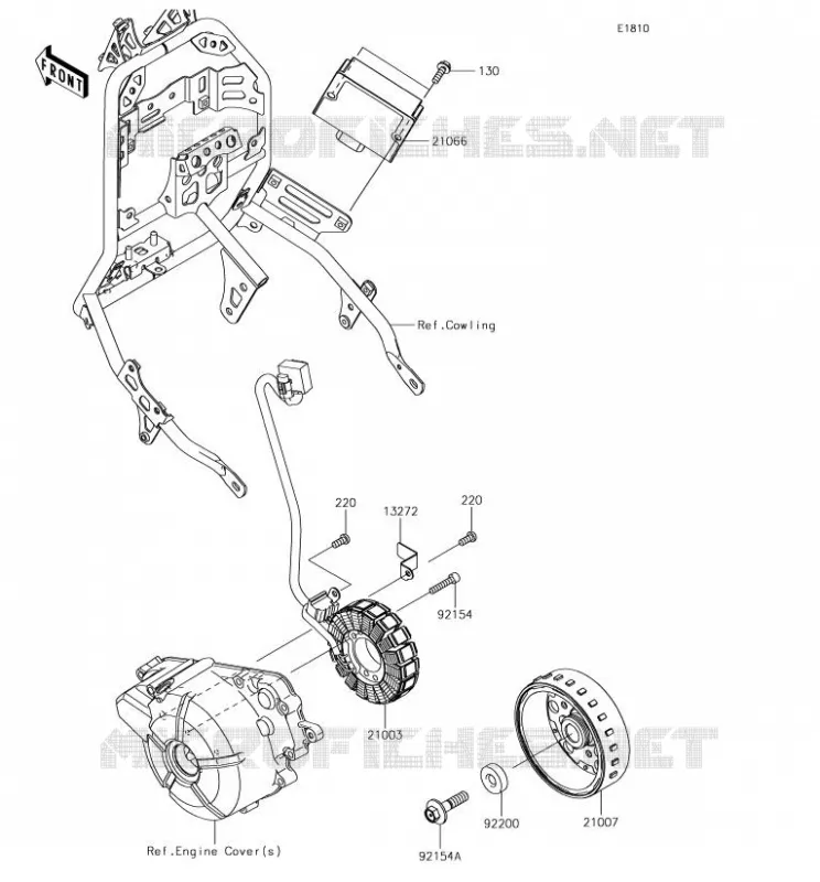 G&Eacute;N&Eacute;RATEUR Kawasaki MOTOS 300 2017 VERSYS-X 300  KLE300CHF