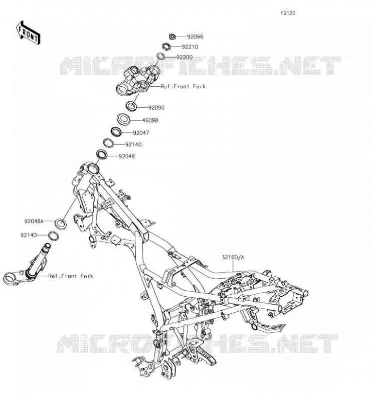 CH&Acirc;SSIS Kawasaki MOTOS 300 2017 VERSYS-X 300  KLE300CHF