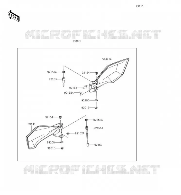 Accessory(Hand Guard) Kawasaki MOTOS 300 2017 VERSYS-X 300  KLE300CHF