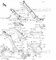 CACHE LAT&Eacute;RAL/GARDE CHAINE pour Kawasaki Z125 PRO 2018