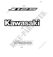 STICKER (NOIR) pour Kawasaki J125 2017