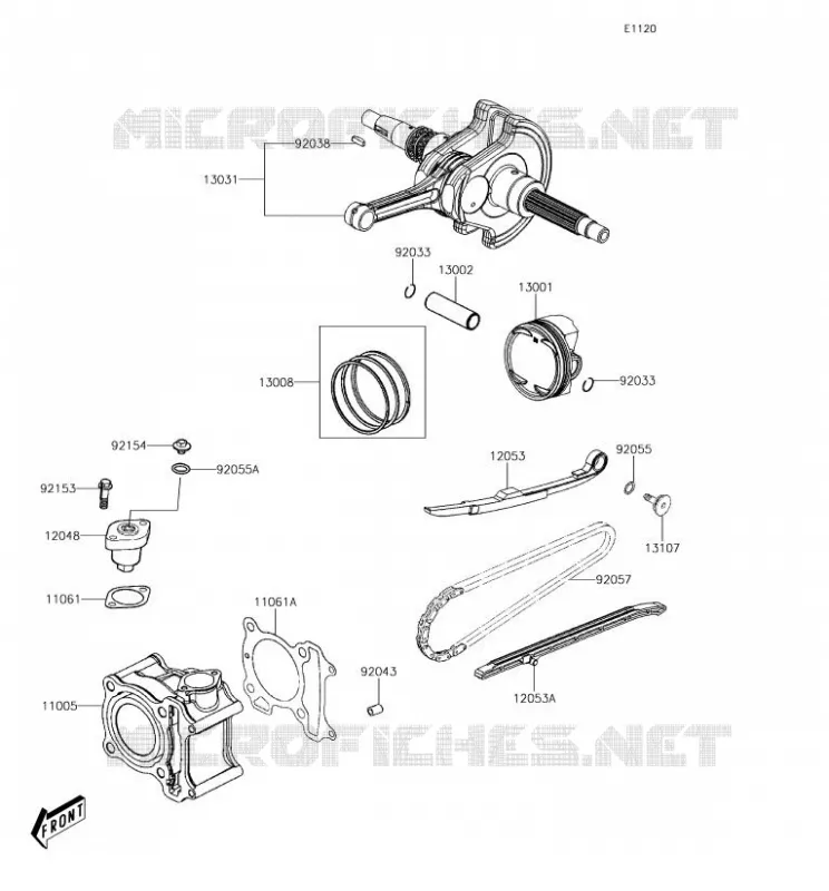 CYLINDRE/PISTON Kawasaki SCOOTER 125 2017 J125  SC125CHF