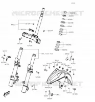 GARDE BOUE AVANT pour Kawasaki J125 2017