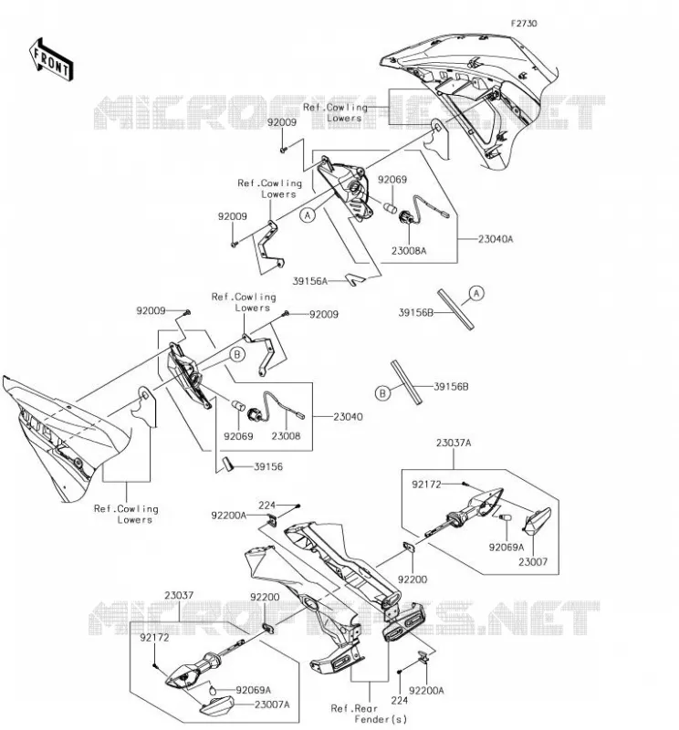 CLIGNOTANTS Kawasaki MOTOS 650 2017 NINJA 650  EX650JHF